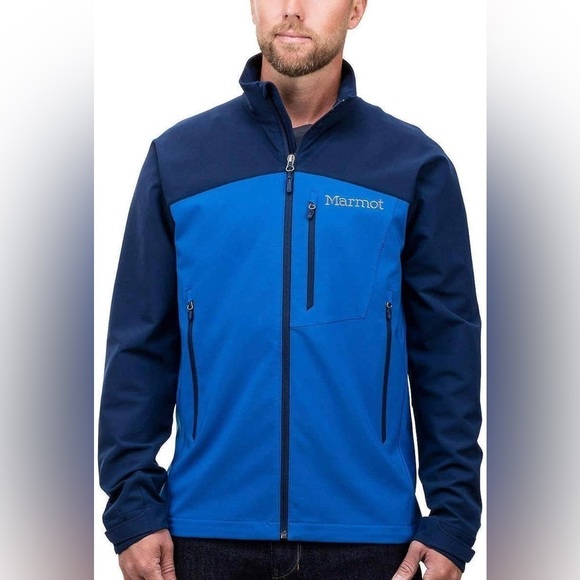 Marmot Estes II  Men’s Blue Softshell Jacket - Picture 1 of 4